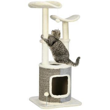 TRUUSK Stabiele Krabpaal - Kattenboom Met Kattenhol - Platfo, Verzenden, Nieuw