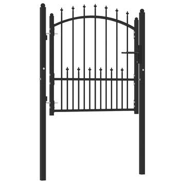vidaXL Hekpoort EMMEN met stalen pinnen 104x97 cm zwart, Verzenden, Nieuw