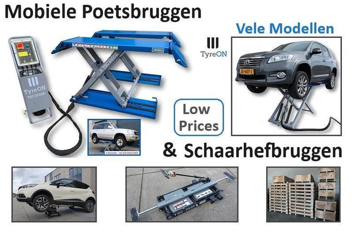 Auto Poetsbrug Schaarbrug Mobiele Hefbrug  2.7T - 3T - 3.5T, Auto-onderdelen, Banden en Velgen, Nieuw