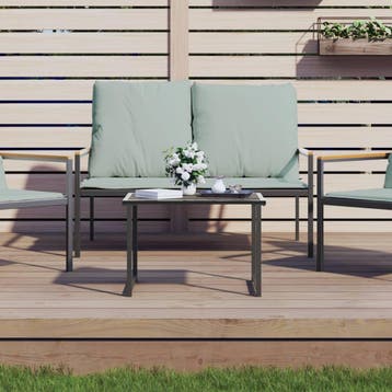 vidaXL Tuintafel 55x40x37 cm staal antracietkleurig, Tuin en Terras, Tuintafels, Verzenden, Nieuw, Metaal