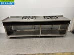 RVS Atag Werktafel met 2 x 4 pits Fornuis 269 cm GAS Horeca, Ophalen of Verzenden, Gebruikt