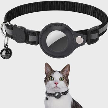Veiligheids Halsband voor Katten met AirTag Houder - Verstel, Verzenden, Nieuw