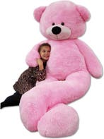 Reuzenknuffelbeer Roze 220cm | Nieuw | Scherpe Prijs, Ophalen of Verzenden, Nieuw, Beer