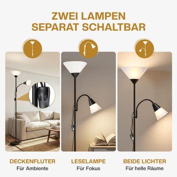 Staande lamp Alissa zwart (Voor in Huis), Verzenden, Nieuw