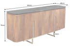 Design Dressoir GATSBY 160cm bruin goud mangohout marmer, Ophalen of Verzenden, Nieuw