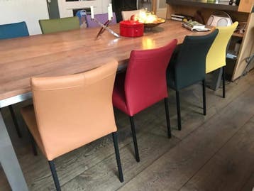 8 leren eetkamerstoelen, Huis en Inrichting, Stoelen, Ophalen of Verzenden, Nieuw, Leer
