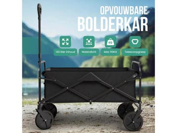 Avalo Bolderkar Opvouwbaar - Tot 110KG draagvermogen - 120L, Verzenden, Nieuw