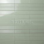 Wandtegel costa nova decor ribbel praia tansy groen glans, Ophalen, Nieuw, 10 m² of meer, Wandtegels