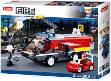 Sluban M38-B0808 Vliegveld Brandweerwagen (kinder bouwsets), Verzenden, Nieuw