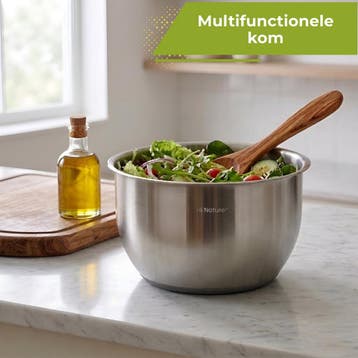 HI NATURE™ Slacentrifuge - 100% RVS Core Rotare Salade, Witgoed en Apparatuur, Keukenmixers, Ophalen of Verzenden, Zo goed als nieuw