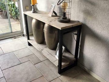 Frames Steigerhouten sidetable en tv meubel, Nieuw, Metaal