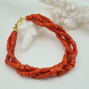 Koraal - Zilver, Verguld - Armband - CORALLO MEDITERRANEO