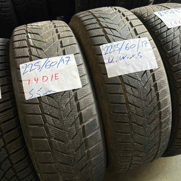 2 x Vredestein Wintrac Xtreme S 225-60-17 Winterbanden 5,5mm, Gebruikt, 17 inch, Band(en), Personenwagen