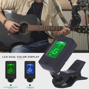 Professionele Clip-On Gitaartuner met 360Â° Draaibaar LCD Sc, Muziek en Instrumenten, Verzenden, Nieuw