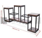 Vintage Wijnrek Wand –Houten en Metalen Wandplank met Glazen, Verzenden, Nieuw