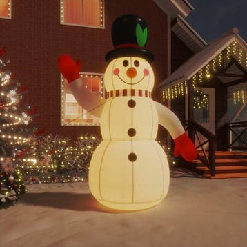 vidaXL Sneeuwpop opblaasbaar met LEDs 300 cm, Diversen, Verzenden, Nieuw