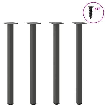 vidaXL Console tafelpoten 4 st 72-74 cm staal antraciet, Verzenden, Nieuw