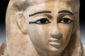 Oude Egypte, late periode Hout grote grafmasker, met Spaanse