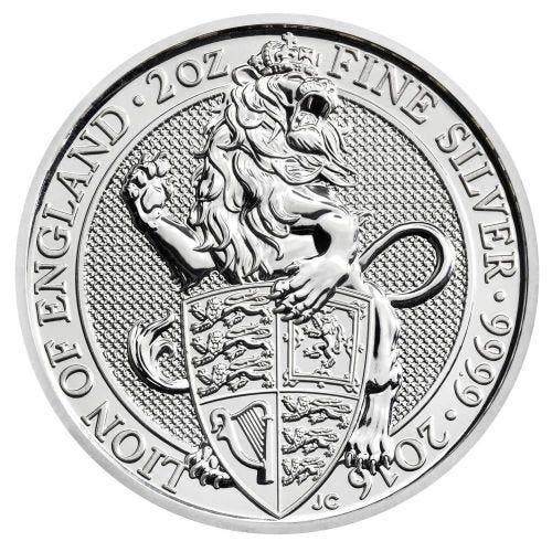 Queens Beast Lion of England 2 oz 2016, Postzegels en Munten, Munten | Europa | Niet-Euromunten, Losse munt, Zilver, Overige landen