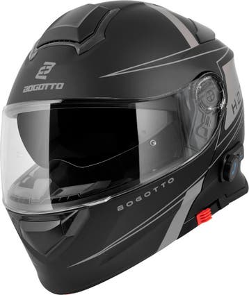 Bogotto H271 Taog Bluetooth Helm Zwart Grijs, Systeemhelm, XXL, Nieuw met kaartje, Overige merken