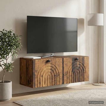 vidaXL Wandbeugel TV-kast Oud hout 78,5 x 31 x 30 cm Bewerkt, Minder dan 50 cm, Verzenden, Nieuw, Minder dan 100 cm