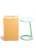 Orangebox Lapwing-H tafel, zwart gebeitst eiken, Ø48cm, Overige plaatsen, Ophalen of Verzenden, Gebruikt, Tafel