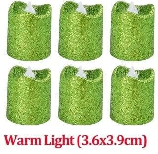 LED Minikaarsje Glitter Groen per stuk, Ophalen of Verzenden, Nieuw