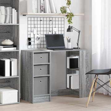 vidaXL Bureau Grijs Sonoma 100 x 40 x 75 cm Bewerkt hout, Verzenden, Nieuw