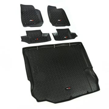 Rugged Ridge Floor Liner Front/Rear/Cargo Black 2011-2018, Ophalen of Verzenden, Nieuw
