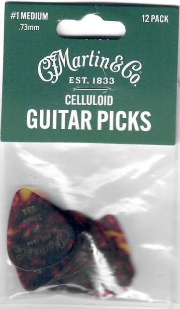 Martin 18A0050 standaard plectrum medium 0.73 mm 12-pack, Muziek en Instrumenten, Instrumenten | Toebehoren, Ophalen of Verzenden