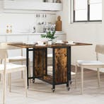 vidaXL Opvouwbare eettafel met wielen 130 x 80 x 76,5 cm, Verzenden, Nieuw