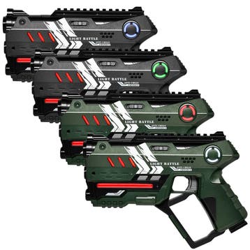 Light Battle Connect Lasergame set - 4 metallic Laserguns, Ophalen of Verzenden, Nieuw