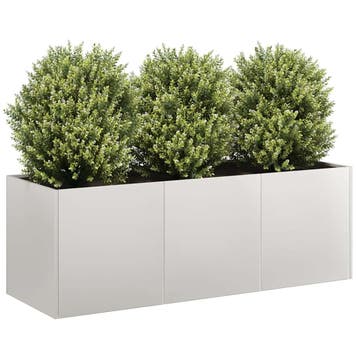 vidaXL Plantenbak 120x40x40 cm roestvrij staal, Verzenden, Minder dan 60 cm, Nieuw, Metaal
