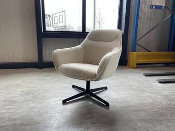 Veiling - Fauteuil Elka - Boucle - Stof - wit - creme, Nieuw
