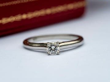 Cartier - Verlovingsring - Cartier Solitaire 1895 Platina -