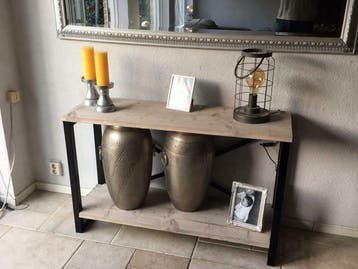 Frames Steigerhouten sidetable en tv meubel, Nieuw, Metaal
