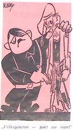 Adolf Hitler en armoedige man op spotprent (lijst optie), Verzenden