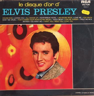 Elvis Presley - Le Disque Dor D Elvis Presley, Ophalen of Verzenden, Gebruikt