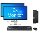 ACTIE: Dell OptiPlex 7050 Micro i5 6e Gen incl. 2 Monitoren, 6500T (4-Cores), 8 GB, 120 GB, Nieuw