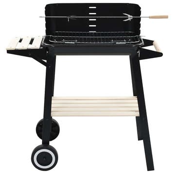 vidaXL Houtskoolbarbecue staand met wieltjes, Verzenden, Nieuw