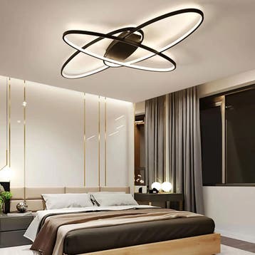 Geometrische LED plafondlamp 70W zwart, Verzenden, Nieuw