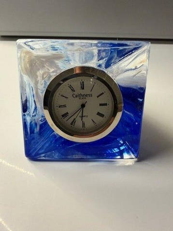 Bureauklok - Caithness Glass - Art Deco Kristal - 1990-2000