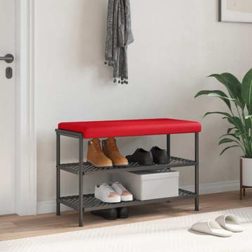 vidaXL Bankkussen Kunstleer Rood Diepte 35 cm, Verzenden, Nieuw, Rood