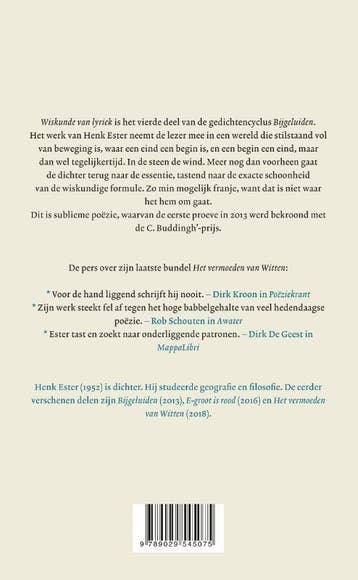 Wiskunde van lyriek 9789029545075 Henk Ester, Verzenden, Zo goed als nieuw, Henk Ester