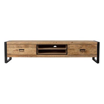 Tv-meubel Mangohout Kelvin 200 cm, Verzenden, Nieuw, Overige houtsoorten, Industriële meubels
