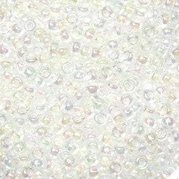 c.a. 5 gram Miyuki rocailles 11/0 - White lined ab crystal, Ophalen of Verzenden, Nieuw, Kraal
