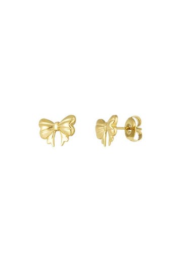 Goudlief Oorstuds cute bow (Oorbellen, Dames sieraden), Verzenden, Nieuw, Zilver, Overige materialen
