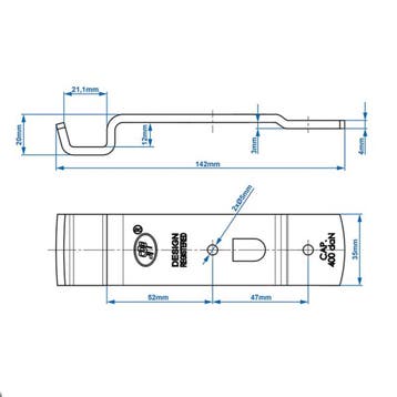 ProPlus Tegenstuk voor spansluiting - 142 x 35 mm - hoge..., Auto diversen, Ophalen of Verzenden, Nieuw