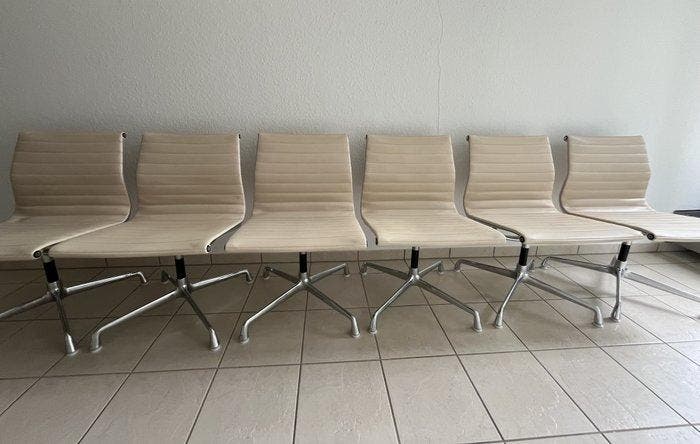 Herman Miller - Charles & Ray Eames - Stoel (6) - Aluminium, Antiek en Kunst, Kunst | Designobjecten
