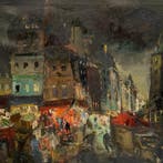 Olivier Fosse (1920-2002) - Paris - Vue Nocturne quartier